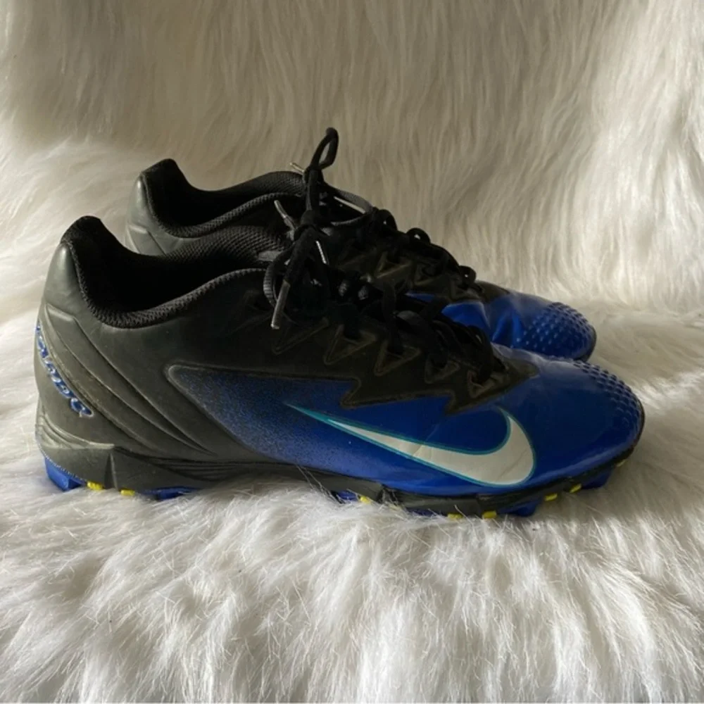 Nike Cleats Shoes‎ Mens Size 9.5 Blue-Black Lace Up Athletic Sports